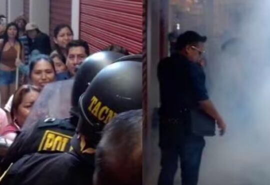 PNP recibió con bombas lacrimógenas a los turistas en el mercadillo Bolognesi de Tacna