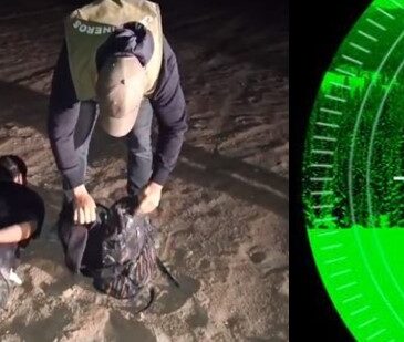 Visores nocturnos de OS 7 detectaron a sujeto con con ketamina y marihuana en la frontera
