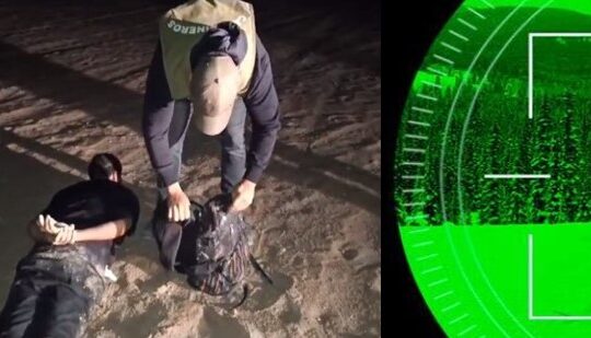 Visores nocturnos de OS 7 detectaron a sujeto con con ketamina y marihuana en la frontera
