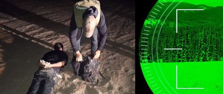 Visores nocturnos de OS 7 detectaron a sujeto con con ketamina y marihuana en la frontera