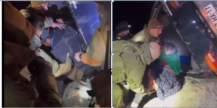 Carabineros de Putre rescató a familia desde vehículo que volcó y quedó al borde del precipicio