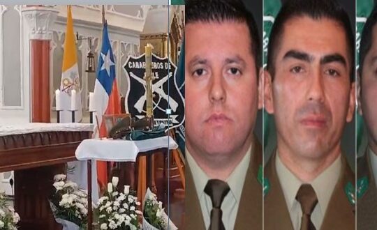 Masivo responso en la Catedral de Arica por los tres mártires de Carabineros
