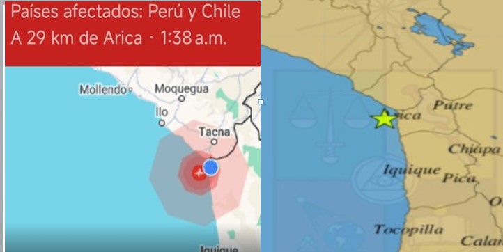 Sismo sacudió a la región de Arica y Parinacota esta madrugada