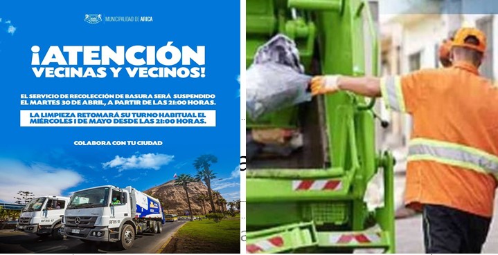 No habrá retiro de basura este miércoles 1 de Mayo
