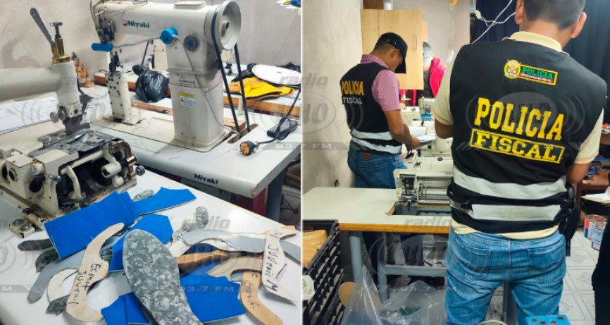PNP interviene fábrica de zapatillas de “marca” en el Lote 1 de Ciudad Nueva en Tacna