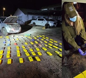 Desastrosa pana de auto narco en plena carretera: Estaba forrado con 121 kilos de drogas