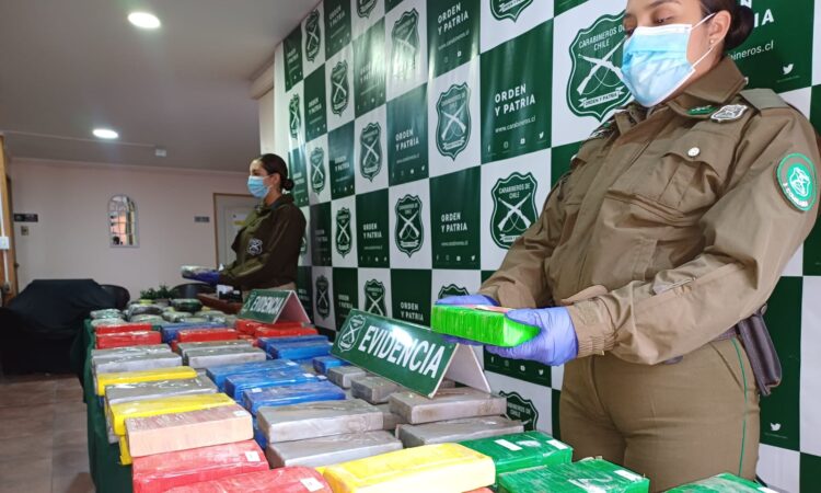 Más de 100 kilos de drogas incautada en las cercanías del retén Tacora