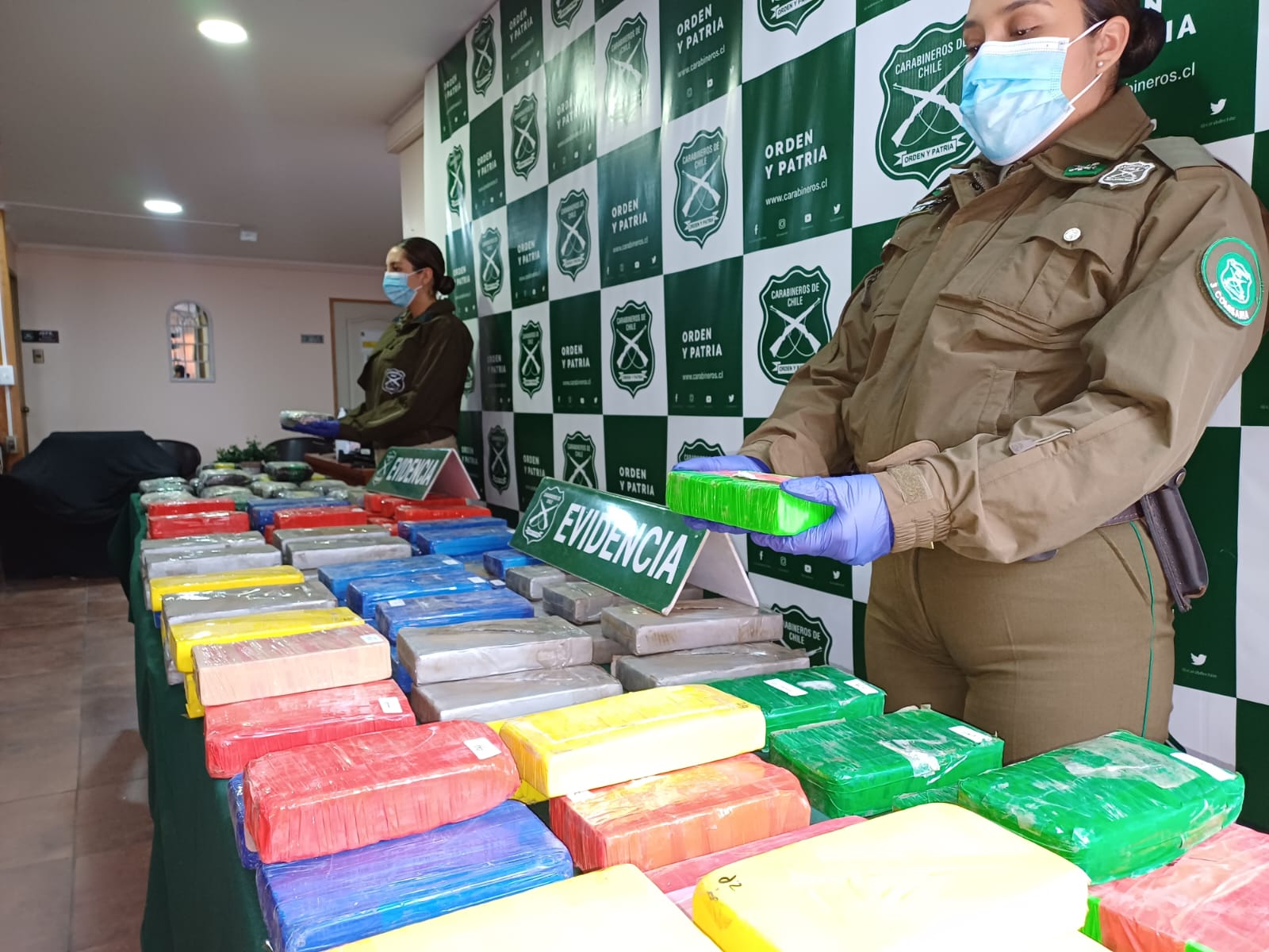 Más de 100 kilos de drogas incautada en las cercanías del retén Tacora