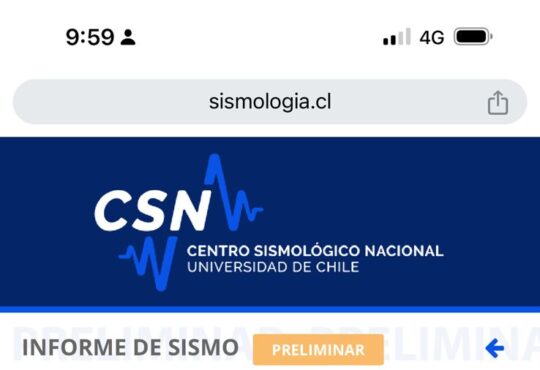 Fuerte sismo nocturno en el Norte Grande