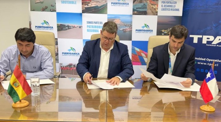 Puerto de Arica y Servicios Portuarios de Bolivia firman nuevo acuerdo tarifario por tres años