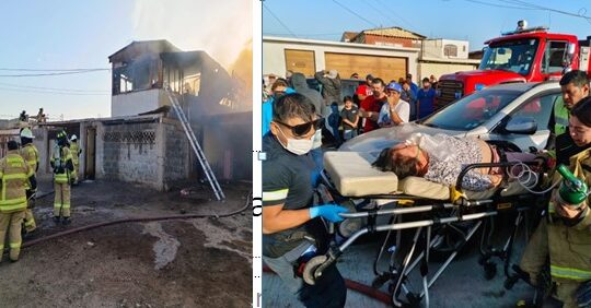 Dos casas destruidas y tres afectadas en incendio en Cerro La Cruz