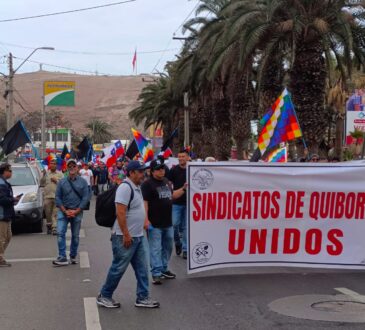 Sindicatos de Quiborax y camioneros marcharon por la ciudad ante incertidumbre laboral