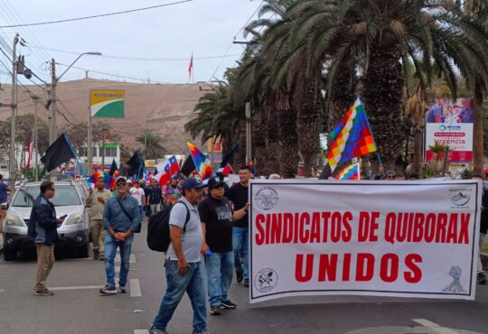 Sindicatos de Quiborax y camioneros marcharon por la ciudad ante incertidumbre laboral