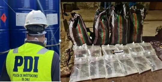Fiscalía y PDI de Arica desarticulan banda que traficaba precursores para fabricar drogas