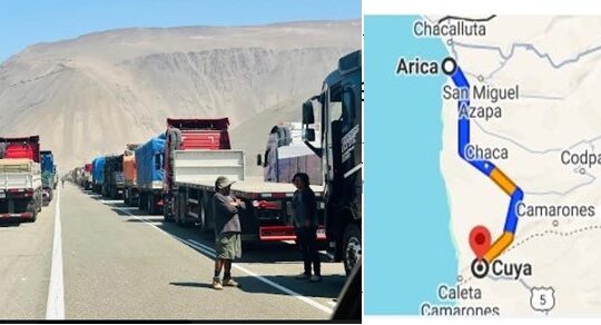 Más de 1.000 personas y sus vehículos están varados en Cuya localidad de 60 habitantes