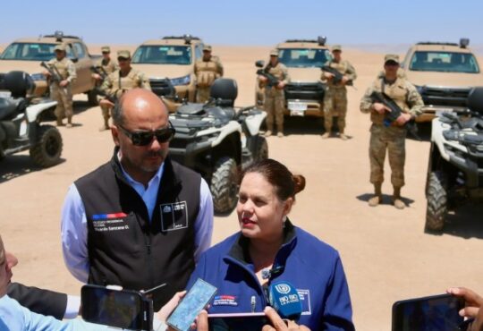 Ministra de Defensa Maya Fernández entregó camionetas y cuatrimotos en la frontera
