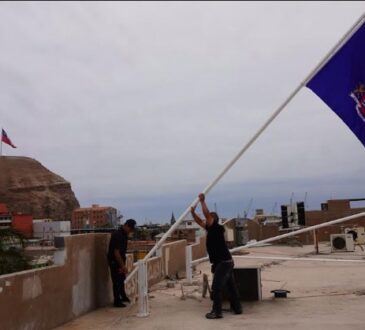 Bandera de Arica flameará imponente desde hoy en el Edificio Consistorial  