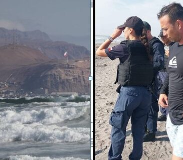 Capitán de Carabineros rescató a turista que se ahogaba en playa Las Machas