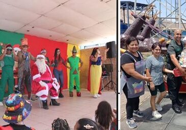 Gendarmería en actividades navideñas en la escuela América y jardín infantil Inti Jalsu