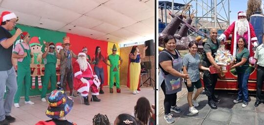 Gendarmería en actividades navideñas en la escuela América y jardín infantil Inti Jalsu
