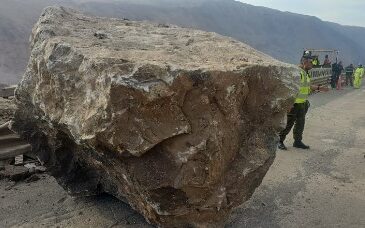 Copiloto de camión captó el momento justo del derrumbe en la cuesta Chinchorro