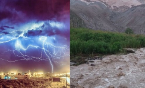 Lluvia, vientos y tormentas eléctricas en altiplano de Arica este fin de semana