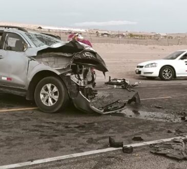 Ocho heridos deja triple choque registrado en el trayecto Arica a Tacna