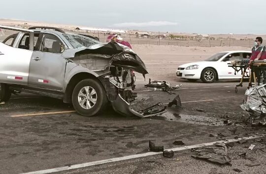 Ocho heridos deja triple choque registrado en el trayecto Arica a Tacna