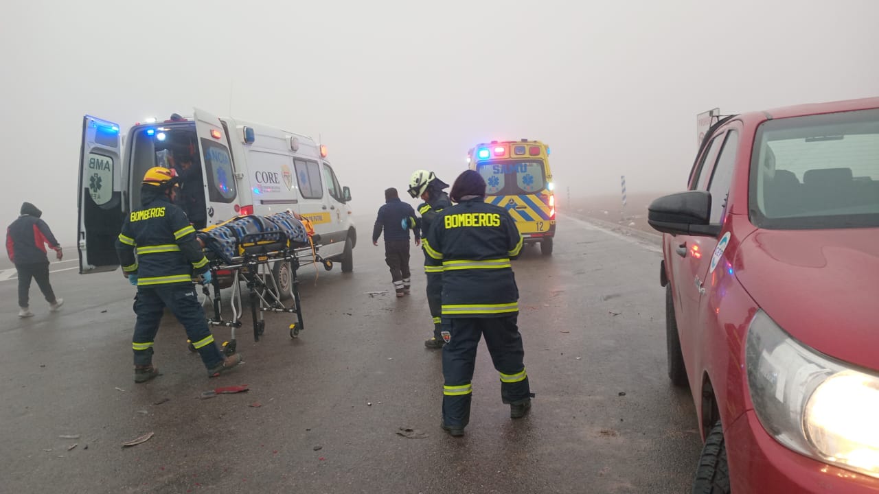 Mal tiempo y neblina provocó triple en choque en ruta  internacional a Bolivia