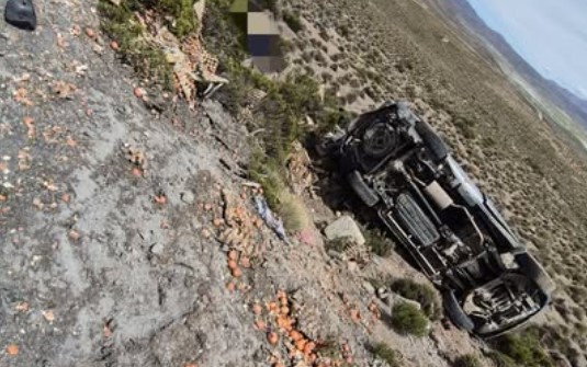 Tragedia en ruta a Bolivia: Tres muertos al desbarrancar vehículo