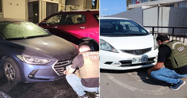 7 autos robados en Arica estaban listos para cruzar la frontera y ya tenían nuevos dueños