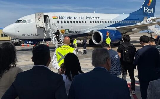 Con dos frecuencias semanales comienzan vuelos de Boliviana de Aviación hacia Arica