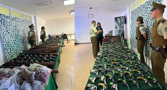 160 armas y 4.777 municiones recuperó Carabineros en la comunidad ariqueña