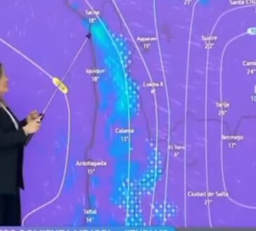 Pronostican inusuales lluvias de hasta 6 mm para mañana miércoles en Arica