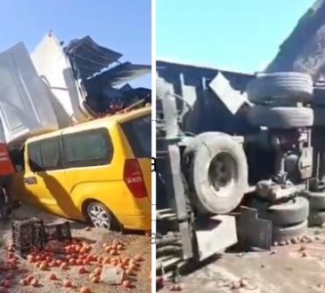 Choque y volcamiento en la cuesta Chinchorro (ex Camarones)