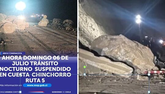 Cerrada la Cuesta Camarones: Derrumbes cada 2 horas y problemas de visibilidad