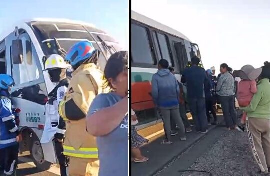 Ventarrón provocó choque de un camión y bus con 35 escolares: Pudo ser una tragedia