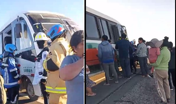 Ventarrón provocó choque de un camión y bus con 35 escolares: Pudo ser una tragedia