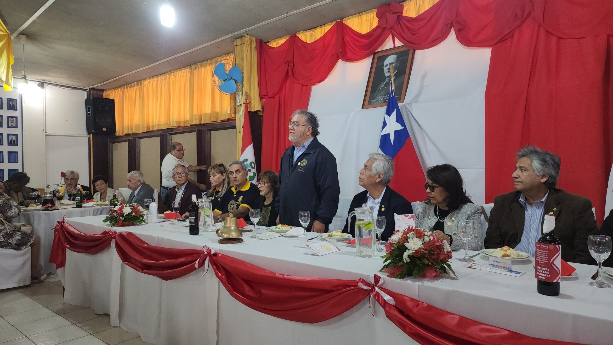Clubes rotarios de Arica y Tacna realizaron homenaje al aniversario patrio del Perú