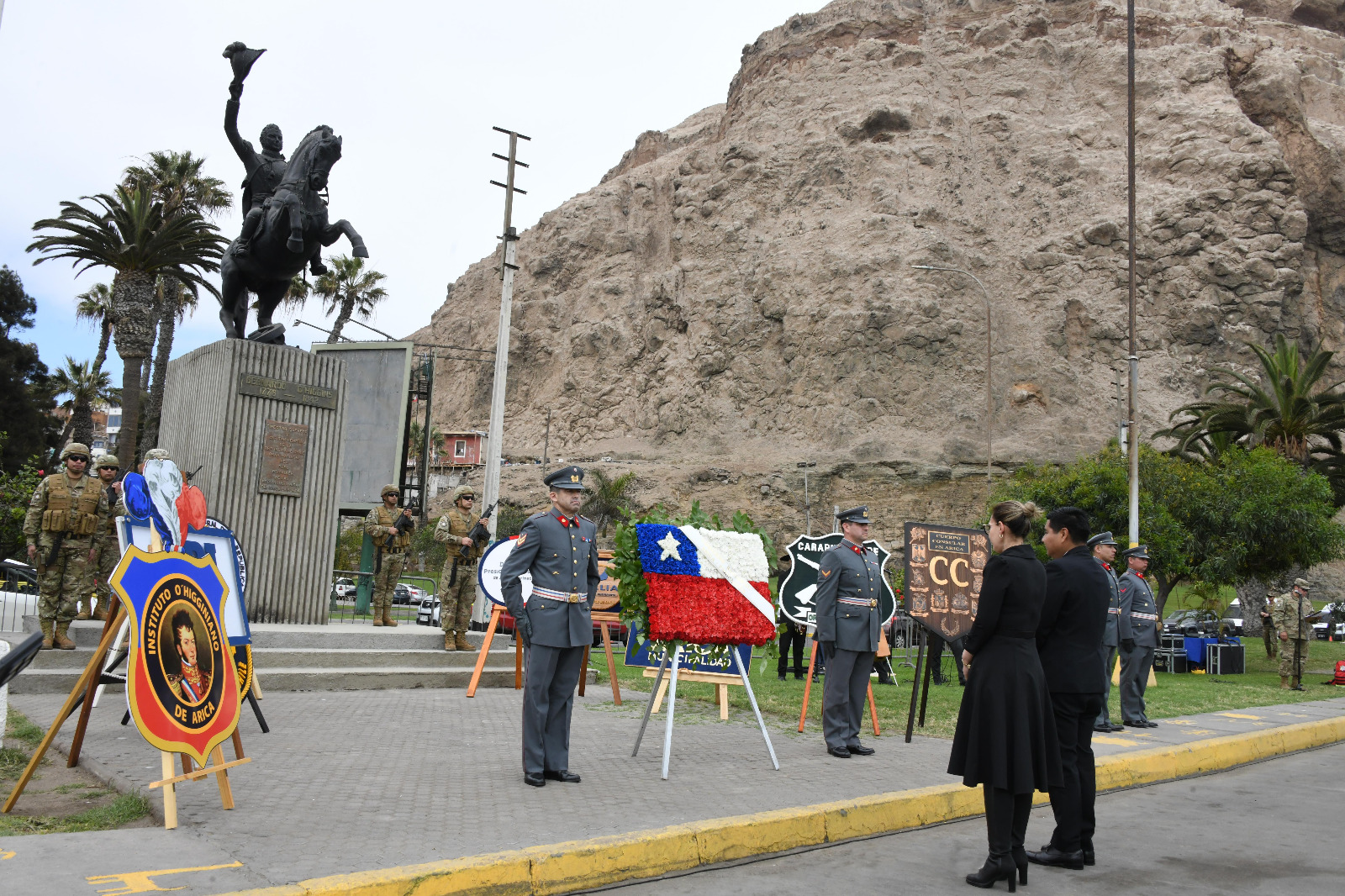 Emotivo homenaje al Libertador Bernardo O´Higgins en Arica