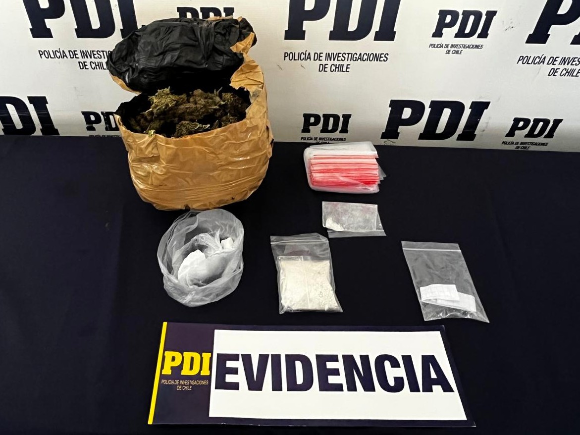 PDI Arica desarticuló punto de venta de variedad de drogas en sector Radio El Morro