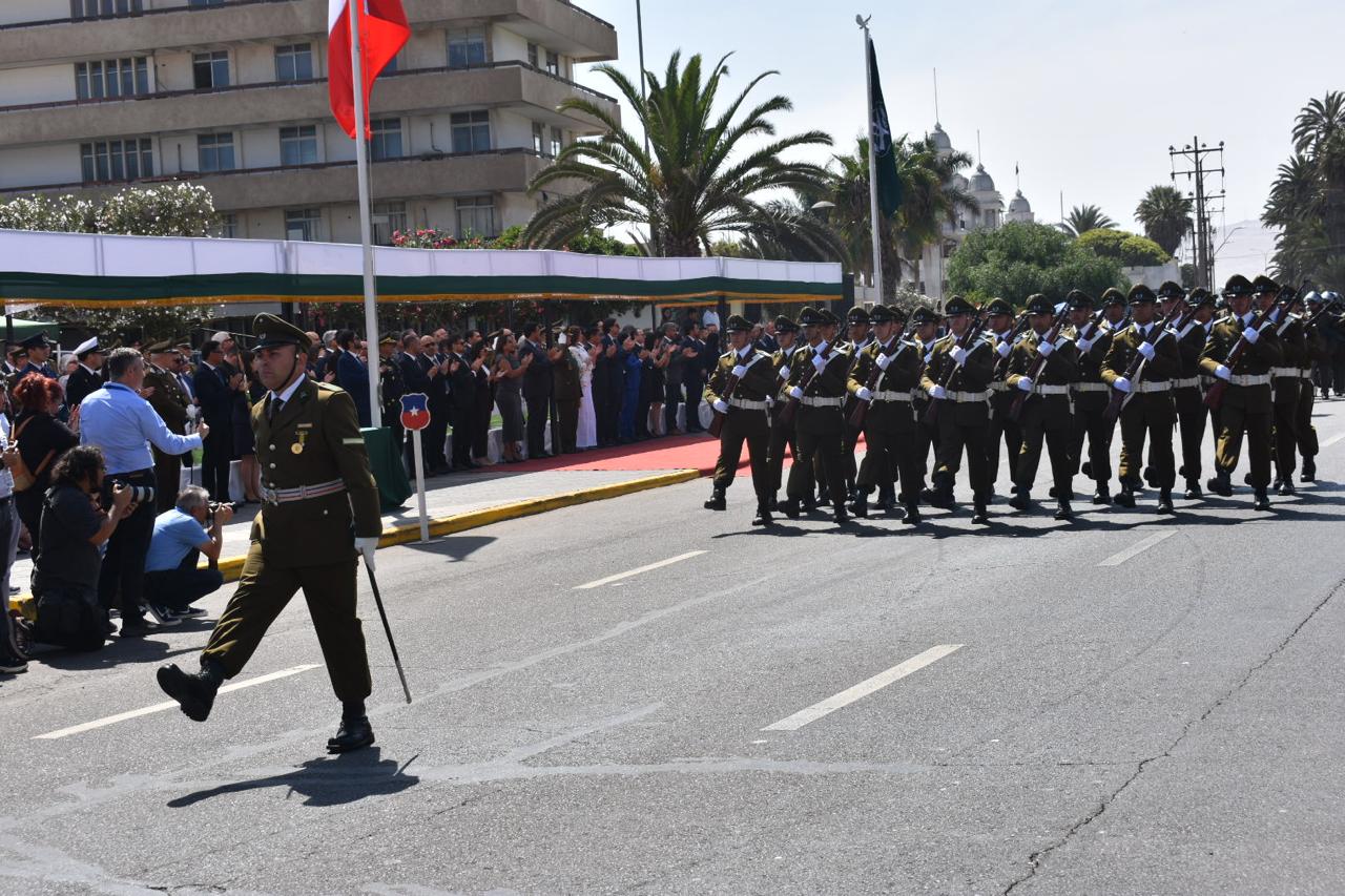 Vibrante ceremonia al pie del Morro por los 99 años de Carabineros