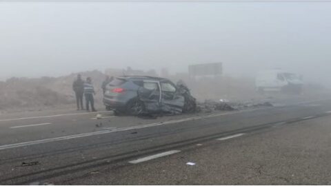 Neblina provocó cuádruple choque en cruce a Camarones reportan un fallecido y heridos