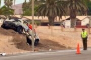 Auto chocó a la entrada de Arica y su conductor murió calcinado