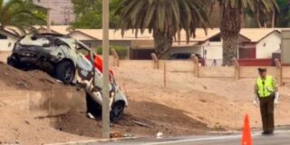 Auto chocó a la entrada de Arica y su conductor murió calcinado