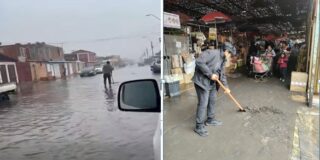 Trabajo en terreno para mitigar los efectos de la lluvia en Arica
