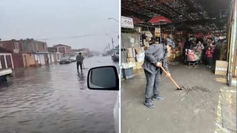 Trabajo en terreno para mitigar los efectos de la lluvia en Arica