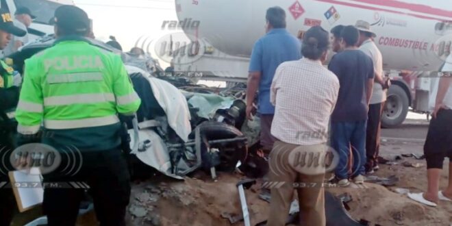 Tragedia en Tacna: Choque frontal entre cisterna y auto deja cuatro fallecidos en la Costanera